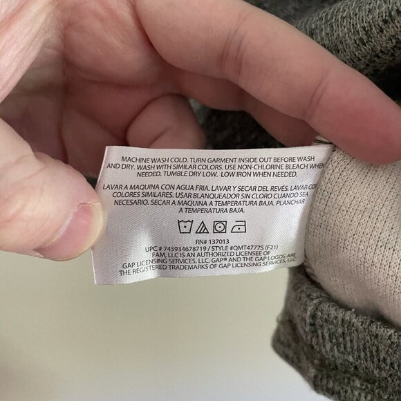 Gap Mens Sz S Heather Green Long Sleeve 4-Button Collared Henley Sweater - Picture 8 of 10